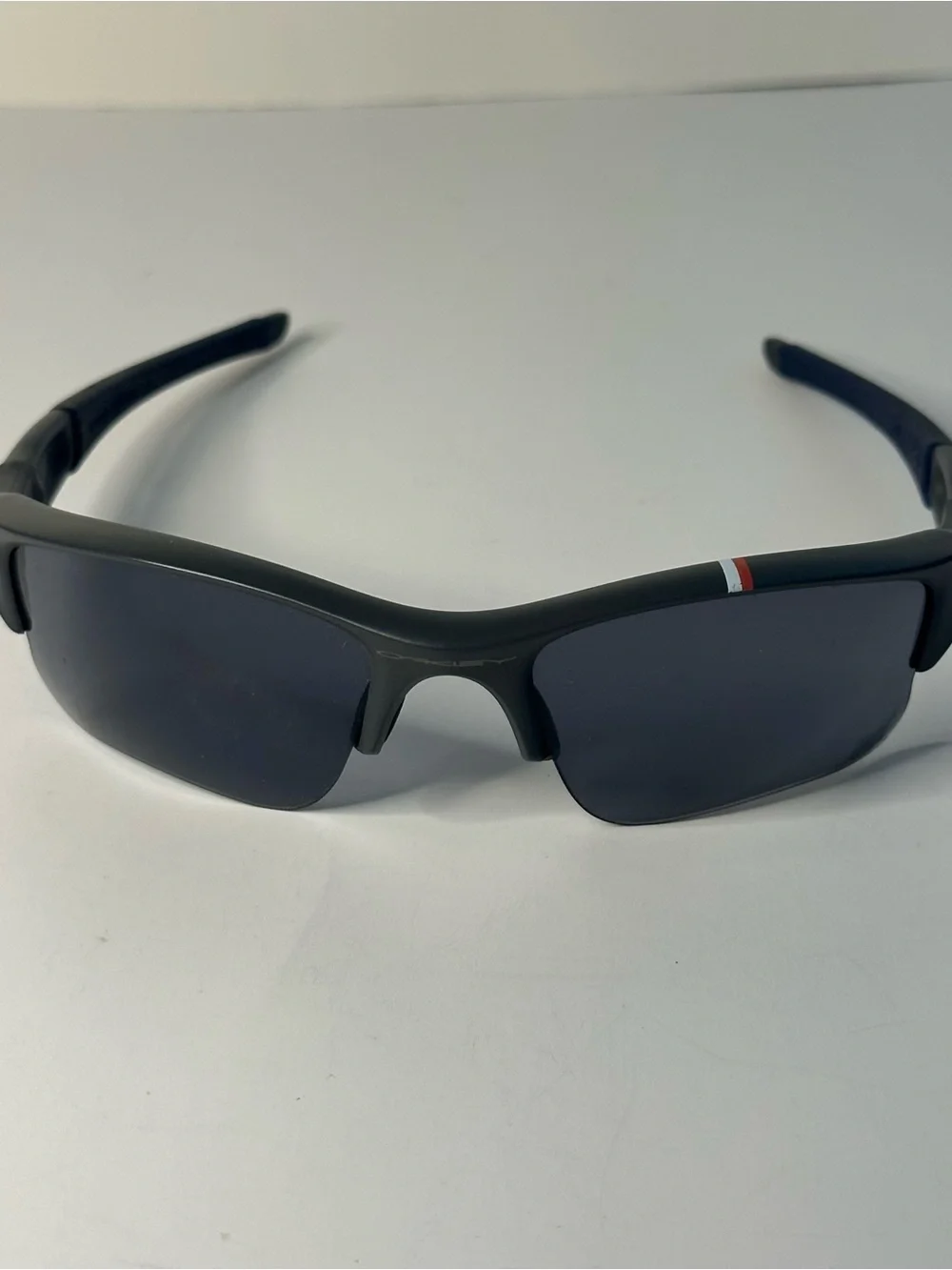 Oakley Flak Jacket XLJ Team USA 24-299 Gray/Blue Rimless Sunglasses 12’ Olympics